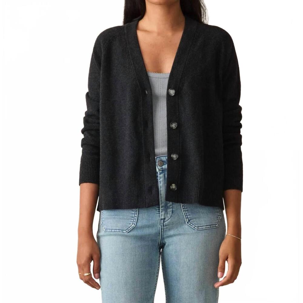 NEW FAHERTY jackson cardigan in ash heather